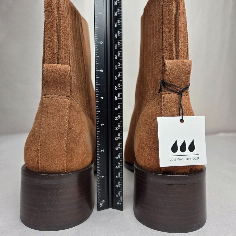 NWT Dolce Vita Women's Linny H2O Brown Suede Booties Boots - Picture 3 of 9